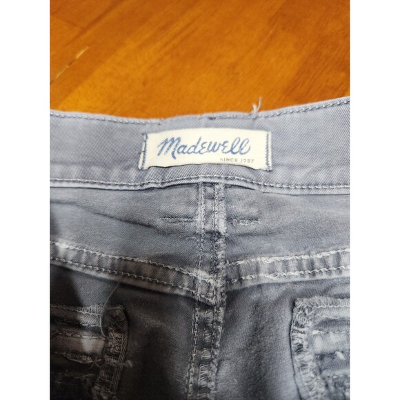 Madewell Gray Mid Rise Fatigues Ankle Zip Skinny Pants Sz 27 - Picture 3 of 8